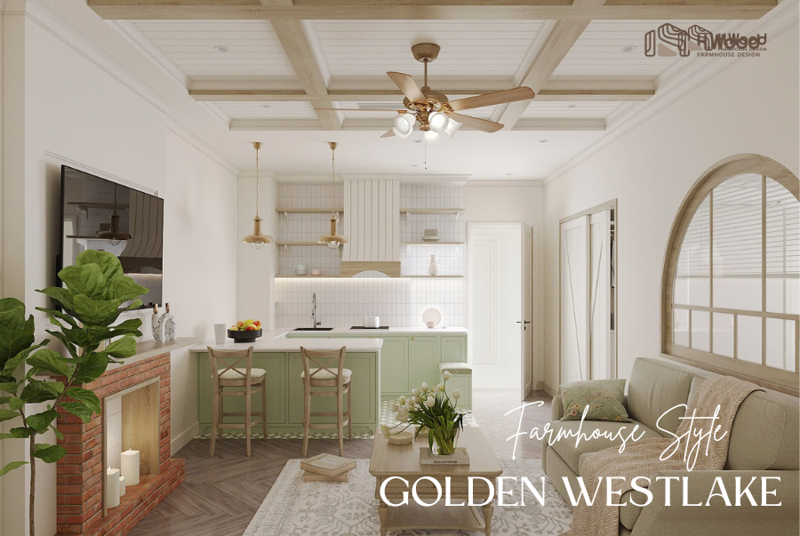 Dự án thiết kế căn hộ Golden Westlake - phong cách farmhouse